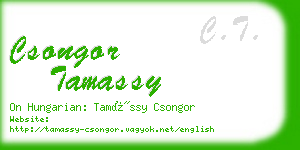 csongor tamassy business card